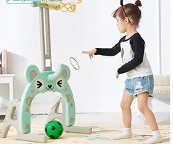 משחקייה שער כדורגל כדורסל ומשחק טבעות