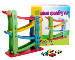 מגלשות מכוניות עץ.